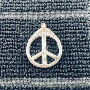 Vintage Inspirational Sterling Silver Peace Pendant